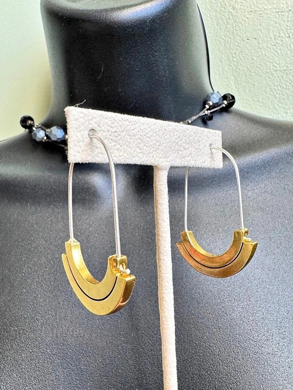 Madewell Archway Chunky Small Hoop Earrings Gold & Silver Hoop Earrings NWT
